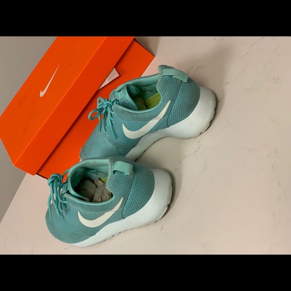 Tiffany Blue Woman’s Nike Flynit Racer - Picture 3 of 8